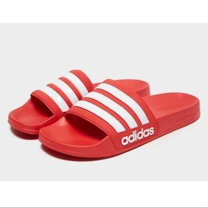 SOLD Red Adidas Slides
